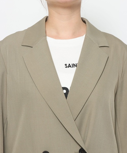 mysty woman（ミスティウーマン）の「ダブルブレストテーラージャケット 660055（テーラードジャケット・レディース・グリーン系その他/ベージュ/ダークネイビー・FREE）」の21枚目の写真