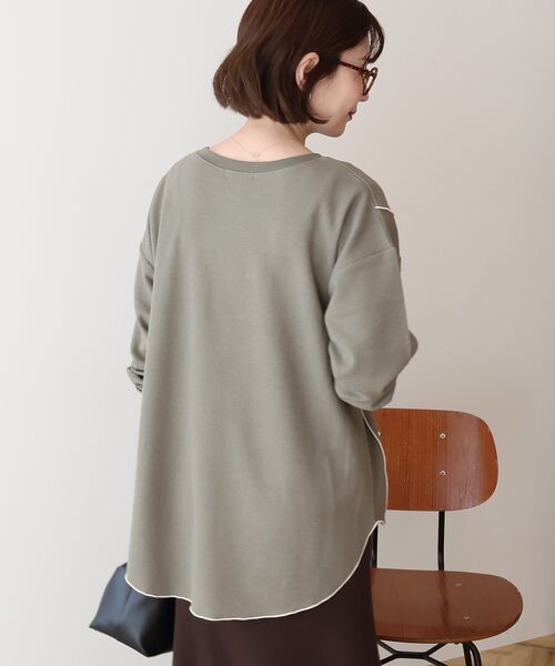 AMERICAN HOLIC（アメリカンホリック）の「【WEB限定】ワッフル配色メロープルオーバー（Tシャツ/カットソー・レディース・チャコールグレー/カーキ/ブラック/ホワイト系その他・M/L）」の17枚目の写真