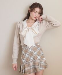 MAJESTIC LEGON | シャツレイヤードライクボウタイニット(ニット/セーター)