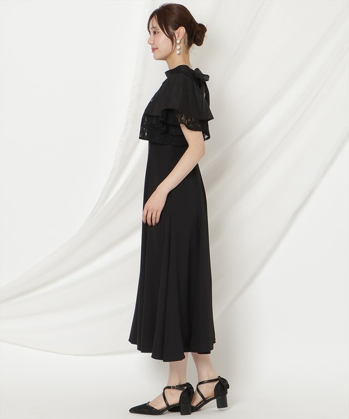 WILLSELECTION(ウィルセレクション)の「バックリボンシフォンレースブラウス×フレアロングキャミワンピース(ドレス・レディース・ブラック/サックスブルー/ミント・FREE)」の9枚目の写真