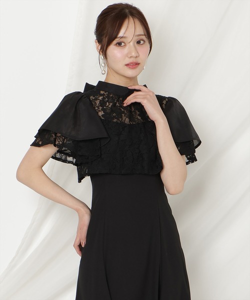 WILLSELECTION(ウィルセレクション)の「バックリボンシフォンレースブラウス×フレアロングキャミワンピース(ドレス・レディース・ブラック/サックスブルー/ミント・FREE)」の11枚目の写真