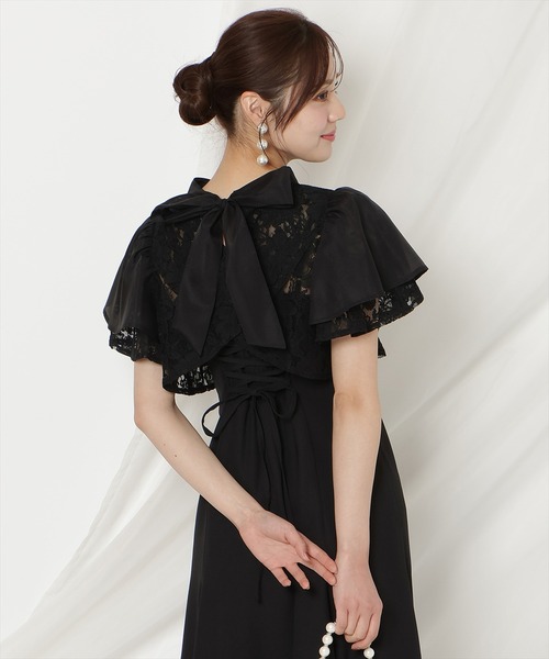 WILLSELECTION(ウィルセレクション)の「バックリボンシフォンレースブラウス×フレアロングキャミワンピース(ドレス・レディース・ブラック/サックスブルー/ミント・FREE)」の12枚目の写真