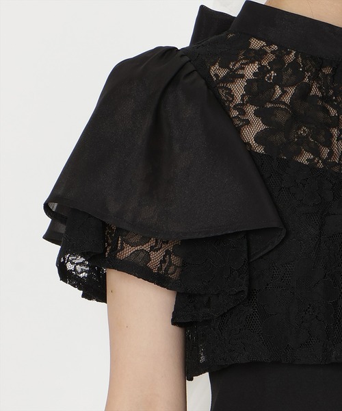 WILLSELECTION(ウィルセレクション)の「バックリボンシフォンレースブラウス×フレアロングキャミワンピース(ドレス・レディース・ブラック/サックスブルー/ミント・FREE)」の13枚目の写真