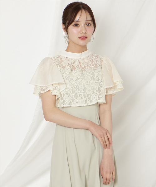 WILLSELECTION(ウィルセレクション)の「バックリボンシフォンレースブラウス×フレアロングキャミワンピース(ドレス・レディース・ブラック/サックスブルー/ミント・FREE)」の18枚目の写真