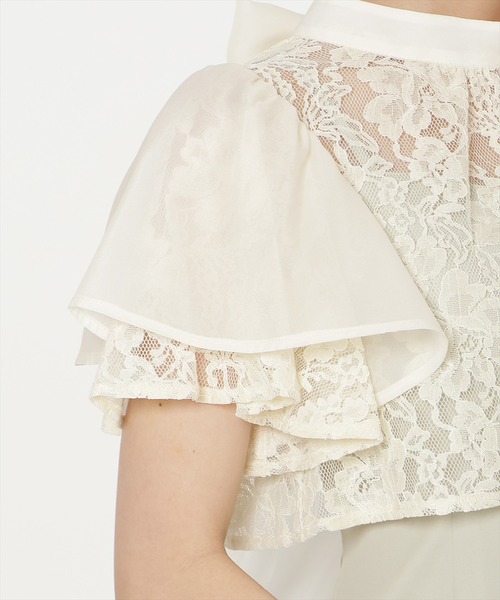 WILLSELECTION(ウィルセレクション)の「バックリボンシフォンレースブラウス×フレアロングキャミワンピース(ドレス・レディース・ブラック/サックスブルー/ミント・FREE)」の20枚目の写真
