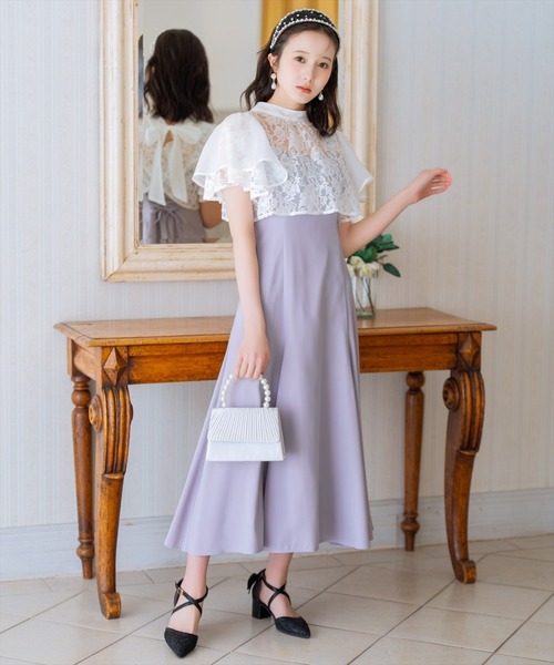 WILLSELECTION(ウィルセレクション)の「バックリボンシフォンレースブラウス×フレアロングキャミワンピース(ドレス・レディース・ブラック/サックスブルー/ミント・FREE)」の8枚目の写真