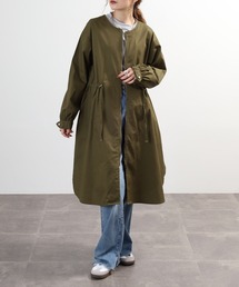 FUNALIVE（ファンアライブ）の「ノーカラーロングMA-1（ノーカラージャケット）」