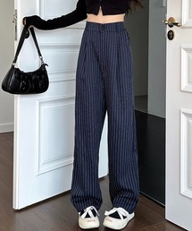 Miniministore | ストライプワイドパンツ春夏秋ロングパンツ(スラックス)