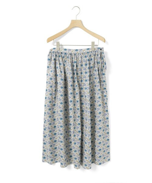 MidiUmi（ミディウミ）の「MidiUmi リバティプリントファーマーズスカート（スカート・レディース・ブルー/イエロー・FREE）」の2枚目の写真