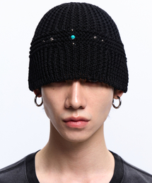 RSSC（アールエスエスシー）の「CROSS RIVET BEANIE - BLACK（ニットキャップ/ビーニー）」