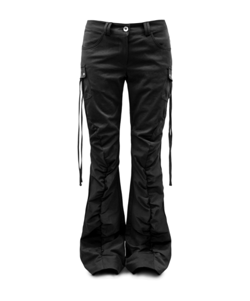 MAGORENSEOUL(マゴレンソウル)の「シャーリングカーゴブーツカットパンツブラック(その他パンツ・レディース・その他・MEDIUM/SMALL)」の1枚目の写真