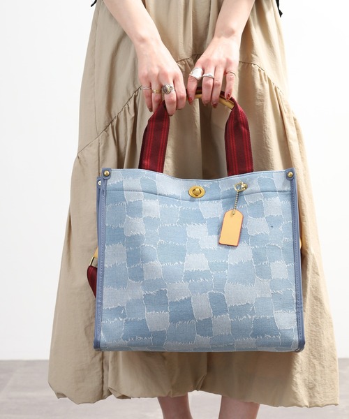 atto-a アットエー　デニム　2way パッチワーク　バッグ　ショルダー atto-a アットエー デニム 2way パッチワーク バッグ ショルダー atto
