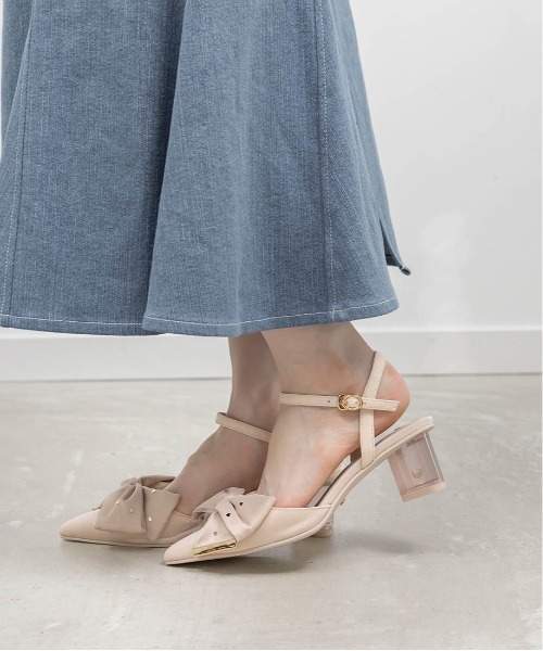 RANDA（ランダ）の「【Heart Collection】ハートスパンコールアンクルストラップパンプス（パンプス・レディース・ブラック/ピンク/アイボリー・L/M/S/LL）」の10枚目の写真