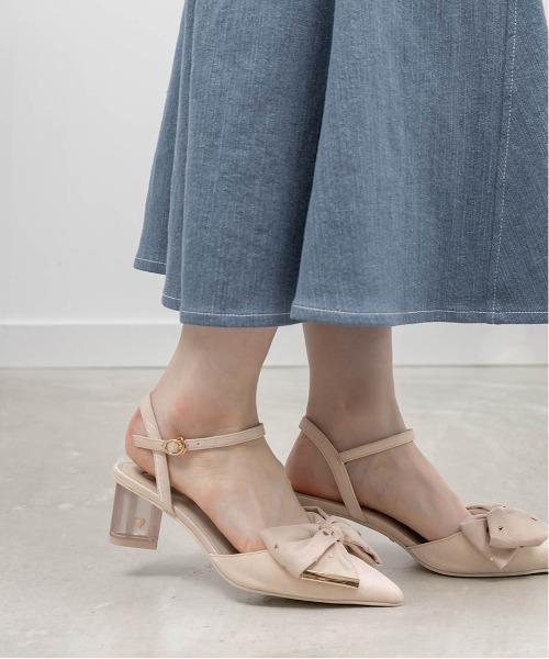 RANDA（ランダ）の「【Heart Collection】ハートスパンコールアンクルストラップパンプス（パンプス・レディース・ブラック/ピンク/アイボリー・L/M/S/LL）」の12枚目の写真