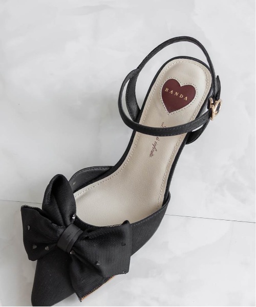 RANDA（ランダ）の「【Heart Collection】ハートスパンコールアンクルストラップパンプス（パンプス・レディース・ブラック/ピンク/アイボリー・L/M/S/LL）」の18枚目の写真