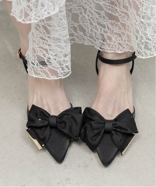 RANDA（ランダ）の「【Heart Collection】ハートスパンコールアンクルストラップパンプス（パンプス・レディース・ブラック/ピンク/アイボリー・L/M/S/LL）」の19枚目の写真