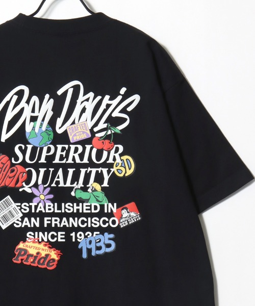 BEN DAVIS(ベンデイビス)の「BEN DAVIS/ベンデイビス GRATEFUL TEE/オーバーサイズ ストリート バックプリント ロゴ ワンポイント 半袖Tシャツ/レディース メンズ(Tシャツ/カットソー・メンズ・ブラック/ホワイト・M/L/XL)」の6枚目の写真