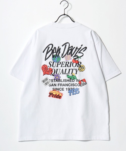 BEN DAVIS(ベンデイビス)の「BEN DAVIS/ベンデイビス GRATEFUL TEE/オーバーサイズ ストリート バックプリント ロゴ ワンポイント 半袖Tシャツ/レディース メンズ(Tシャツ/カットソー・メンズ・ブラック/ホワイト・M/L/XL)」の8枚目の写真