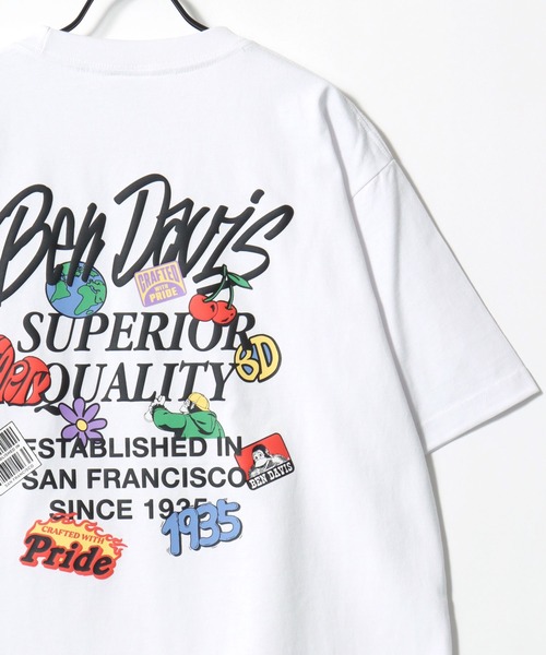 BEN DAVIS(ベンデイビス)の「BEN DAVIS/ベンデイビス GRATEFUL TEE/オーバーサイズ ストリート バックプリント ロゴ ワンポイント 半袖Tシャツ/レディース メンズ(Tシャツ/カットソー・メンズ・ブラック/ホワイト・M/L/XL)」の4枚目の写真