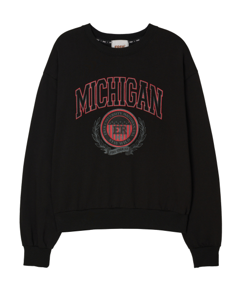 ERER（エルエル）の「Michigan Vintage Sweatshirt Black（スウェット・レディース・ブラック・2/1）」の6枚目の写真