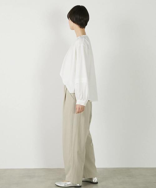 MELROSE claire(メルローズ クレール)の「【クレープギャザースモックブラウス】(シャツ/ブラウス・レディース・ブラック/オフホワイト/イエロー・FREE)」の8枚目の写真