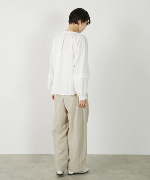 MELROSE claire(メルローズ クレール)の「【クレープギャザースモックブラウス】(シャツ/ブラウス・レディース・ブラック/オフホワイト/イエロー・FREE)」の11枚目の写真