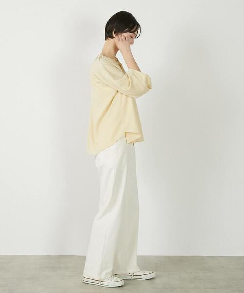 MELROSE claire(メルローズ クレール)の「【クレープギャザースモックブラウス】(シャツ/ブラウス・レディース・ブラック/オフホワイト/イエロー・FREE)」の20枚目の写真