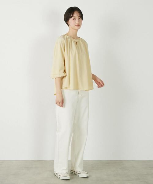 MELROSE claire(メルローズ クレール)の「【クレープギャザースモックブラウス】(シャツ/ブラウス・レディース・ブラック/オフホワイト/イエロー・FREE)」の21枚目の写真