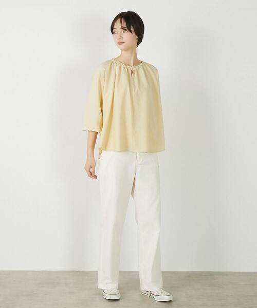 MELROSE claire(メルローズ クレール)の「【クレープギャザースモックブラウス】(シャツ/ブラウス・レディース・ブラック/オフホワイト/イエロー・FREE)」の22枚目の写真