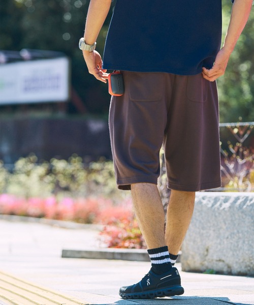 THE CRAFT CREW PRODUCTS(ザクラフトクループロダクツ)の「【UNNOTICEシリーズ】<セットアップ対応>11ozへビーウエイト DRY裏毛 イージースウェットショートパンツ / 吸水速乾・UVカット・イージーケア【THE CRAFT CREW PRODUCTS】(スウェットパンツ・メンズ・オリーブ系/ブラック/ブラウン系/ネイビー/ダークグレー/アッシュグレー・S/L/M)」の16枚目の写真