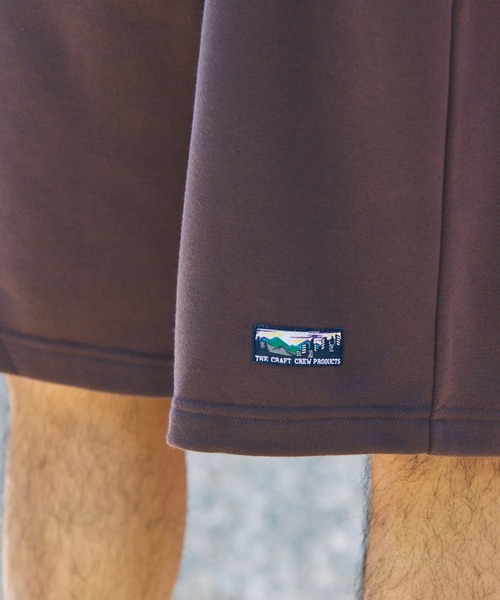 THE CRAFT CREW PRODUCTS(ザクラフトクループロダクツ)の「【UNNOTICEシリーズ】<セットアップ対応>11ozへビーウエイト DRY裏毛 イージースウェットショートパンツ / 吸水速乾・UVカット・イージーケア【THE CRAFT CREW PRODUCTS】(スウェットパンツ・メンズ・オリーブ系/ブラック/ブラウン系/ネイビー/ダークグレー/アッシュグレー・S/L/M)」の18枚目の写真