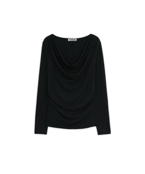 SUNBURNPROJECT(サンバーンプロジェクト)の「COWL NECK LONG SLEEVE TOP, BLACK(Tシャツ/カットソー・レディース・その他・FREE)」の2枚目の写真