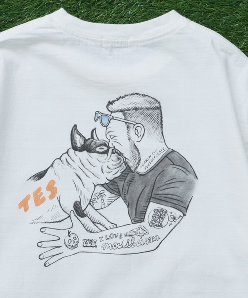 The Endless Summer（エンドレスサマー）の「TES MALIBU STAR TEE/ Tシャツ（Tシャツ/カットソー・メンズ・ベージュ/アイボリー/ホワイト・SMALL/XX-LARGE/X-LARGE/LARGE/MEDIUM）」の6枚目の写真