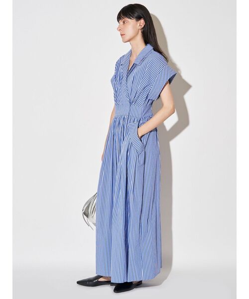 ELENDEEK(エレンディーク)の「ダブルカラーシャツワンピース(ワンピース・レディース・ブラック/その他1/ベージュ/ブラウン・02/01)」の6枚目の写真