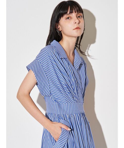 ELENDEEK(エレンディーク)の「ダブルカラーシャツワンピース(ワンピース・レディース・ブラック/その他1/ベージュ/ブラウン・02/01)」の11枚目の写真