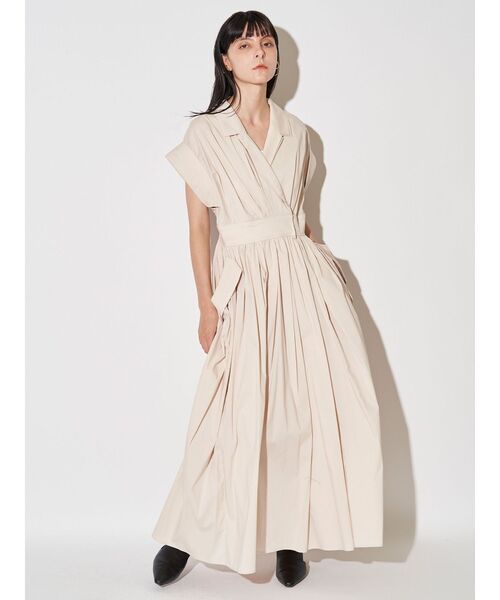 ELENDEEK(エレンディーク)の「ダブルカラーシャツワンピース(ワンピース・レディース・ブラック/その他1/ベージュ/ブラウン・02/01)」の12枚目の写真