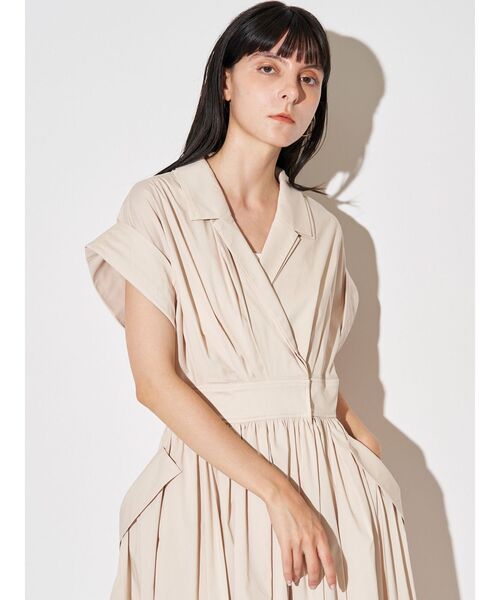 ELENDEEK(エレンディーク)の「ダブルカラーシャツワンピース(ワンピース・レディース・ブラック/その他1/ベージュ/ブラウン・02/01)」の18枚目の写真