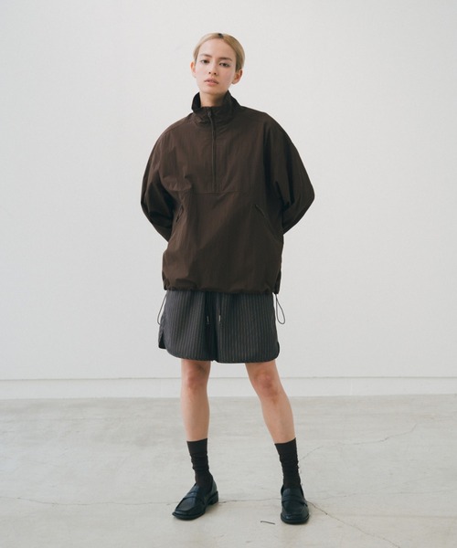 lit(リット)の「Stripe Piping Easy Short Pants(その他パンツ・レディース・チャコールグレー/グレイッシュベージュ・FREE)」の15枚目の写真