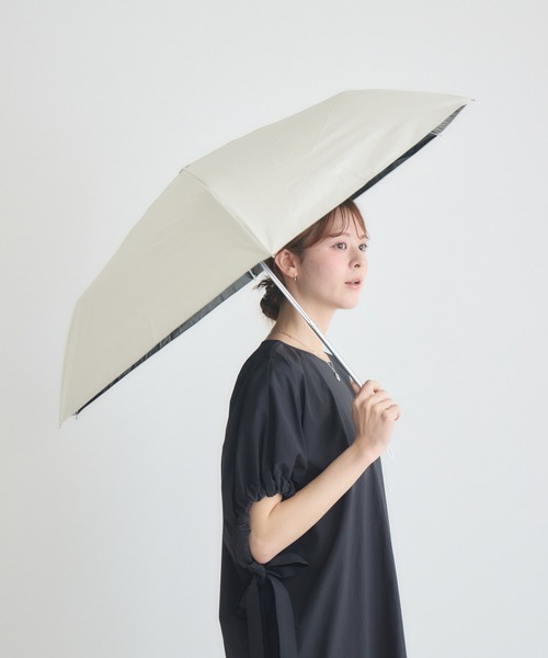 KATHARINE ROSS（キャサリンロス）の「【KATHARINE ROSS】nifty colors【遮蔽率・遮光率100％一級遮光】 Radi-Cool遮光耐風　折りたたみ　晴雨兼用日傘 WEB限定（折りたたみ傘・レディース・ピンク/グレー/オフホワイト/ベージュ・MEDIUM）」の10枚目の写真