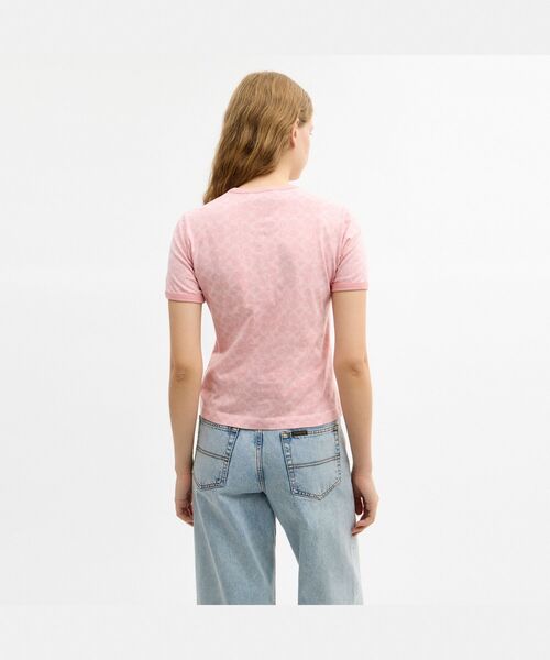 COACH（コーチ）の「シグネチャー リンガー Tシャツ（Tシャツ/カットソー・レディース・ピンク系その他・SMALL/MEDIUM）」の3枚目の写真