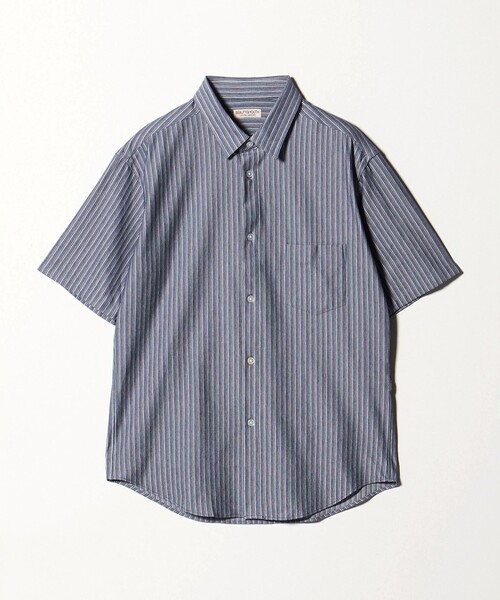 BEAUTY&YOUTH UNITED ARROWS(ビューティーアンドユースユナイテッドアローズ)の「クイック ストレッチ ストライプ シャンブレー ボタンダウン 半袖シャツ SLIM型 吸水速乾機能付き(シャツ/ブラウス・メンズ・コバルトブルー/ネイビー・S/M/L/XS/XL)」の10枚目の写真