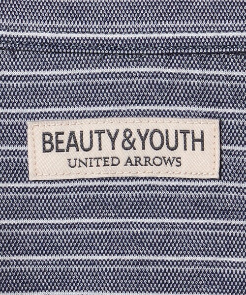 BEAUTY&YOUTH UNITED ARROWS(ビューティーアンドユースユナイテッドアローズ)の「クイック ストレッチ ストライプ シャンブレー ボタンダウン 半袖シャツ SLIM型 吸水速乾機能付き(シャツ/ブラウス・メンズ・コバルトブルー/ネイビー・S/M/L/XS/XL)」の20枚目の写真