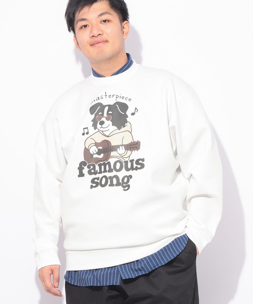 B&T CLUB(ビーティークラブ)の「トレーナー 長袖 メンズ 大きいサイズ ダンボールニット プリント クルーネック B&T CLUB (ビーアンドティークラブ)(スウェット・メンズ・B/C/D/E/F/A・X1(3L~4L)/X2(4L~5L)/X3(6L~7L))」の3枚目の写真