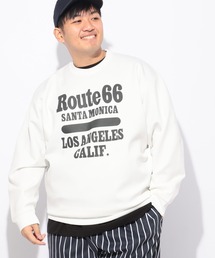 トレーナー 長袖 メンズ 大きいサイズ ダンボールニット プリント クルーネック B&T CLUB (ビーアンドティークラブ)