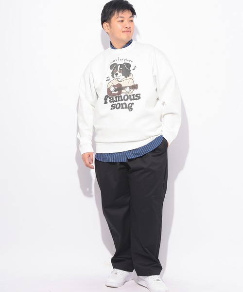B&T CLUB(ビーティークラブ)の「トレーナー 長袖 メンズ 大きいサイズ ダンボールニット プリント クルーネック B&T CLUB (ビーアンドティークラブ)(スウェット・メンズ・B/C/D/E/F/A・X1(3L~4L)/X2(4L~5L)/X3(6L~7L))」の12枚目の写真