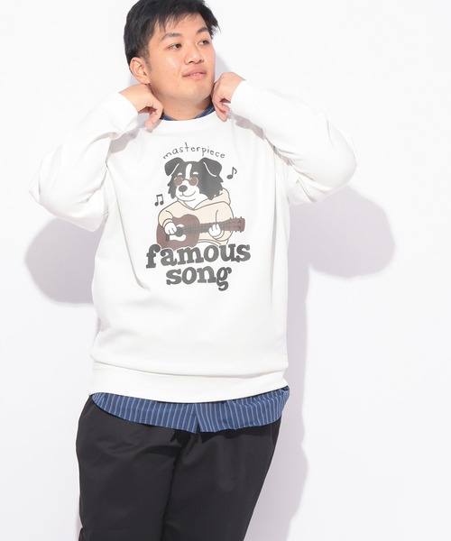 B&T CLUB(ビーティークラブ)の「トレーナー 長袖 メンズ 大きいサイズ ダンボールニット プリント クルーネック B&T CLUB (ビーアンドティークラブ)(スウェット・メンズ・B/C/D/E/F/A・X1(3L~4L)/X2(4L~5L)/X3(6L~7L))」の13枚目の写真
