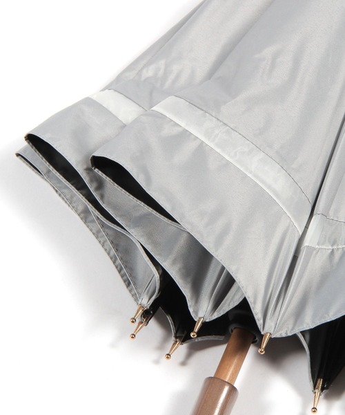 BAYFLOW（ベイフロー）の「【Water front】ルシードモクットUV晴雨兼用傘55cm（付け襟・レディース・ブルー/グレー/ナチュラル・0）」の13枚目の写真