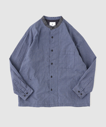 EDIFICE（エディフィス）の「tatamass(タタマス) インディゴ ストライプ シャツ（シャツ/ブラウス）」