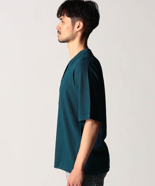 NICOLE CLUB FOR MEN(ニコルクラブフォーメン)の「シアージャカードサマーニットシャツ(ニット/セーター・メンズ・ブラック/杢グレー/オフホワイト/ブルー系・LARGE/MEDIUM/X-LARGE)」の12枚目の写真