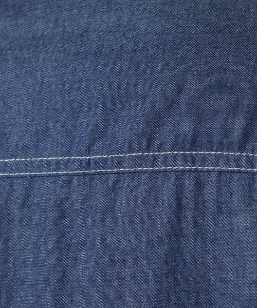 EGLANTINE(エグランティーヌ)の「EGLANTINE デニムドッキングカットソー 半端袖(Tシャツ/カットソー・レディース・ネイビー/ブルー・40)」の17枚目の写真
